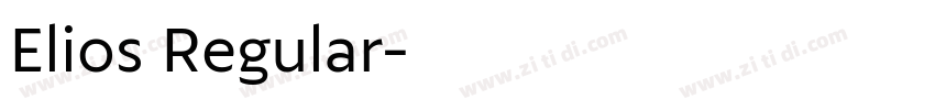 Elios Regular字体转换
